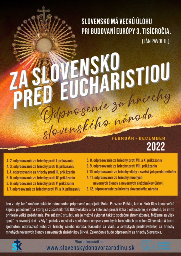 PRVÝ PIATOK - ZA SLOVENSKO PRED EUCHARISTIOU A FATIMSKÁ SOBOTA Z KLINU NA ORAVE!! POZÝVAME 2.7. o 7:00 1
